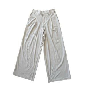 ATHLETA pants size 10; High Rise, Cream colored, wide leg, very light weight